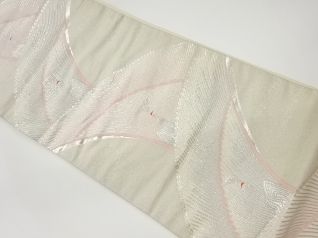 リサイクル　抽象孔雀模様織出し袋帯